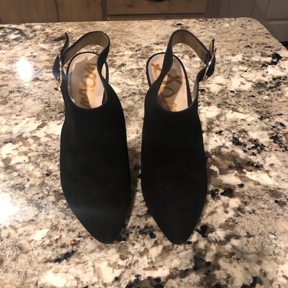 Sam Edelman Julian Suede Heel with Gold Buckle - Picture 8 of 8